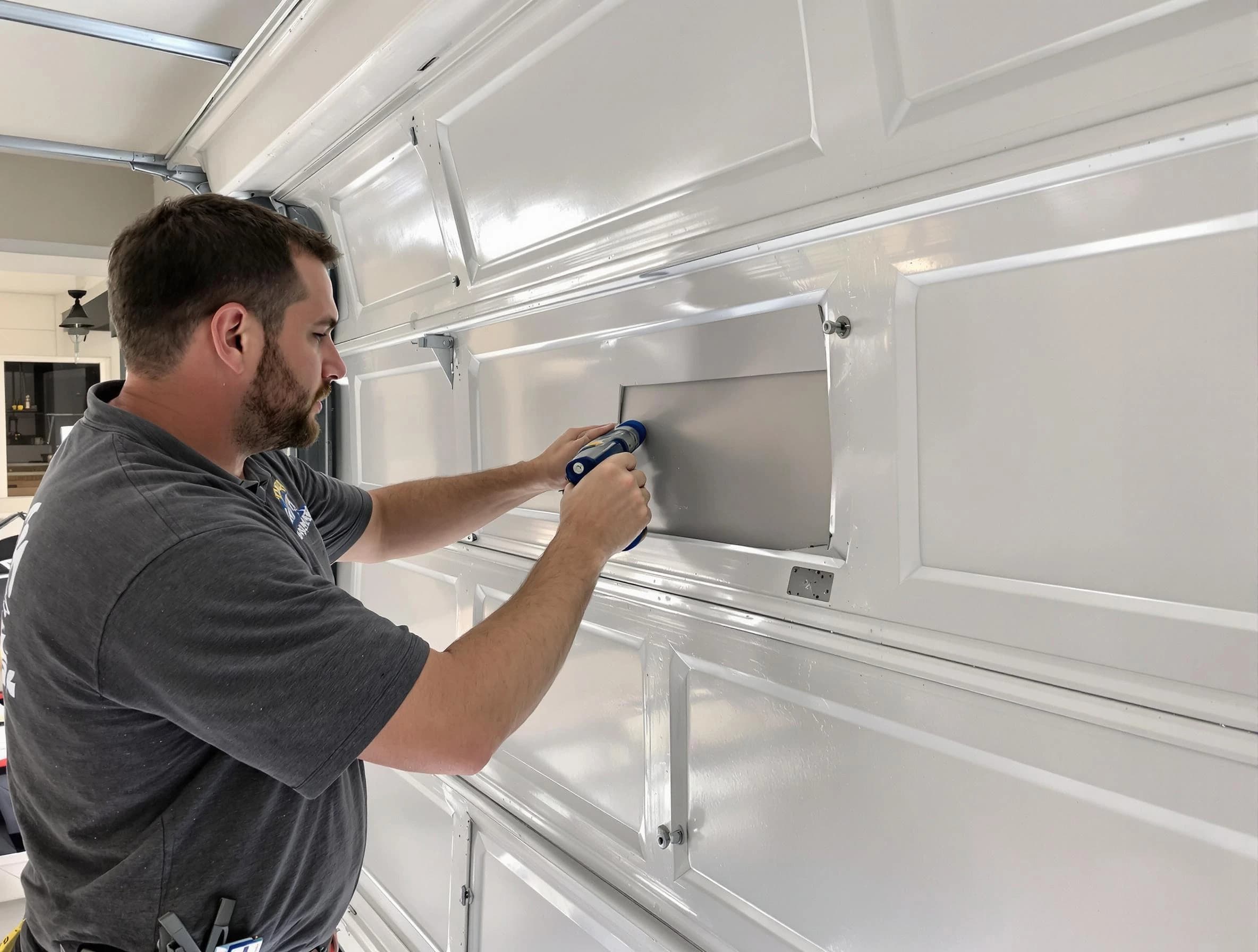 Garage door panel repair by Webster Garage Door Repair in Webster