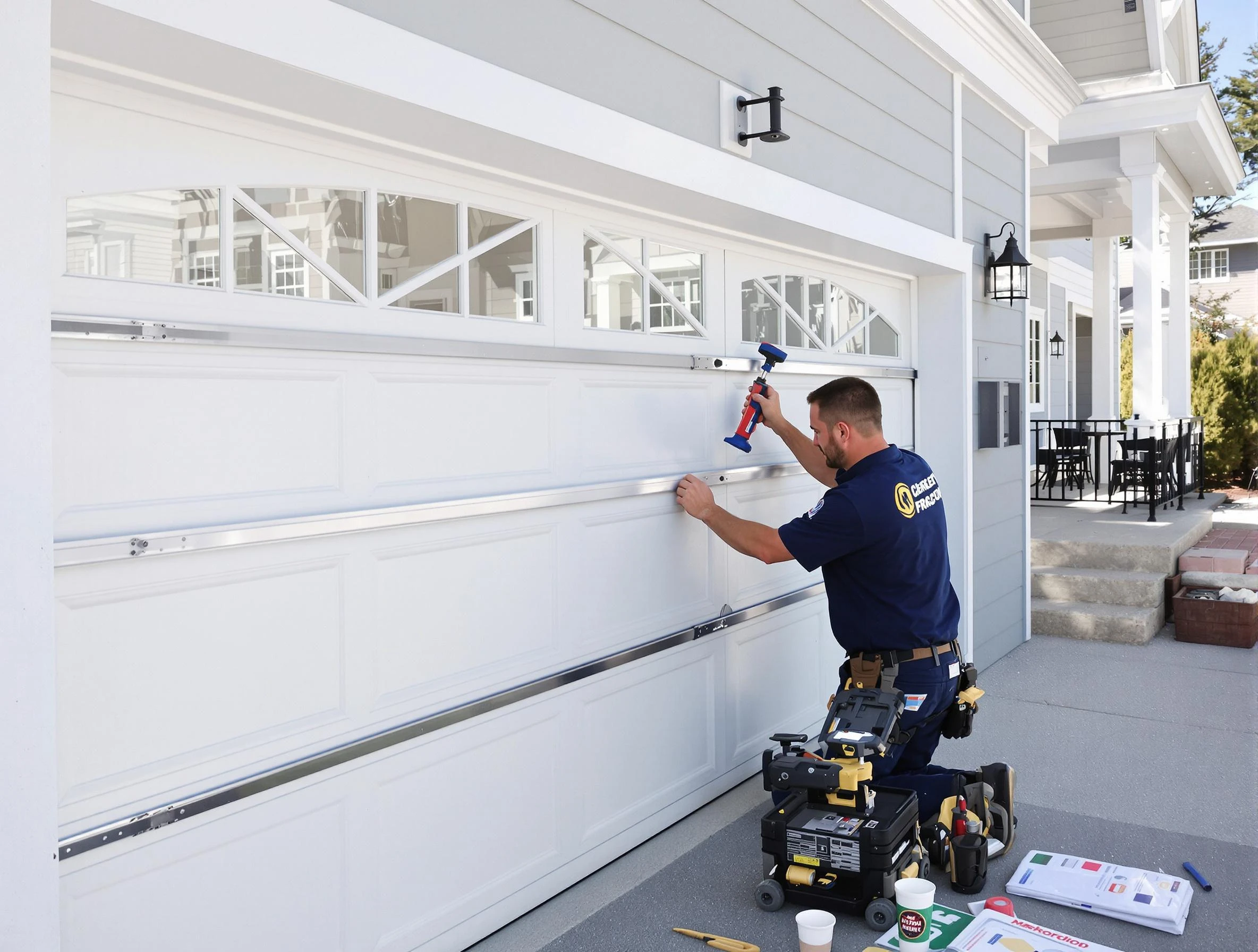 Professional garage door installation by Webster Garage Door Repair in Webster